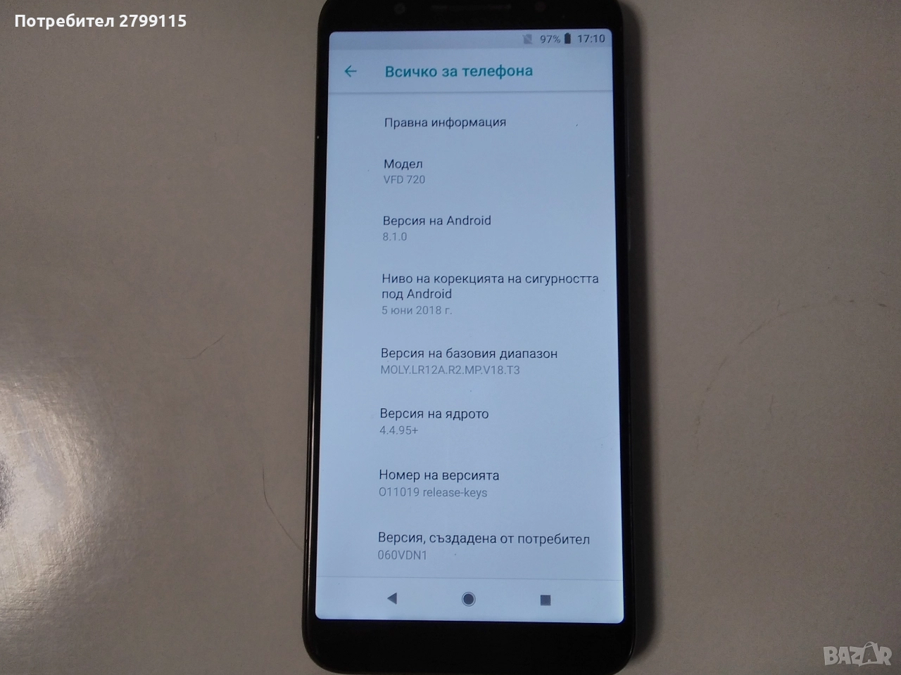 Телефон модел Vodafone Smart N9 VFD720, снимка 1