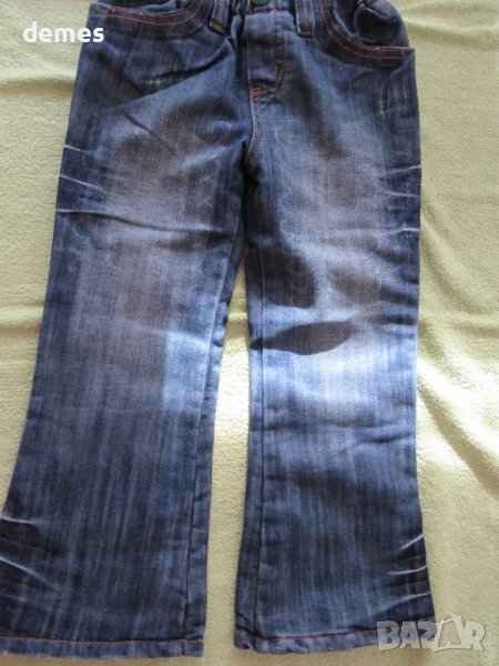 Дънков панталон с подплата за момиче, нов, размер 7-8/год./, снимка 1