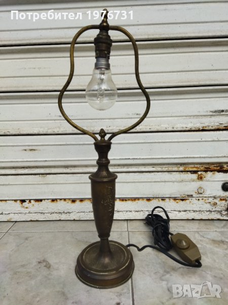 Стара Бронзова Лампа наречена Лира , снимка 1