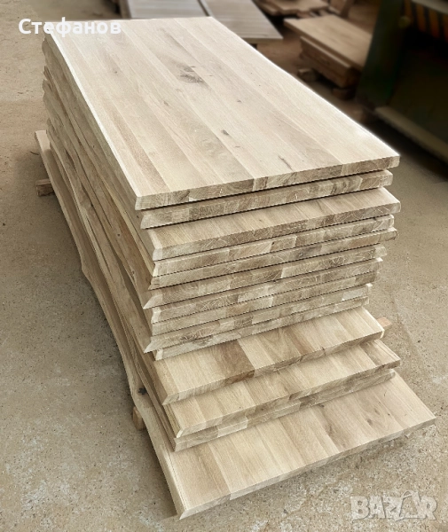 Масивни слепени дъбови плотове за маси, снимка 1