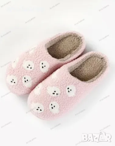 Унисекс плюшени топли домашни чехли за Хелоуин, 2цвята , снимка 6 - Чехли - 47556026