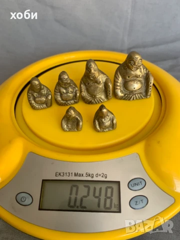 малки месингови фигурки смеещия се буда, снимка 5 - Антикварни и старинни предмети - 50758599