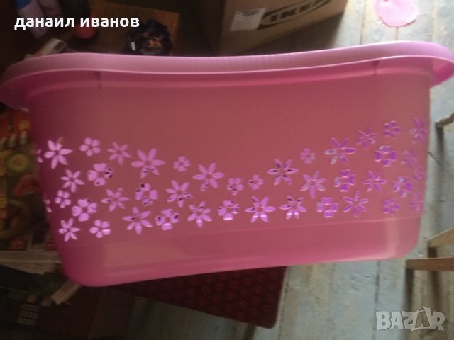 Розов панер за пране 64/42, снимка 1