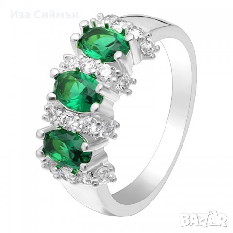 Сребърни пръстени със смарагд, рубин и изумруд (емералд), снимка 2 - Пръстени - 32502433
