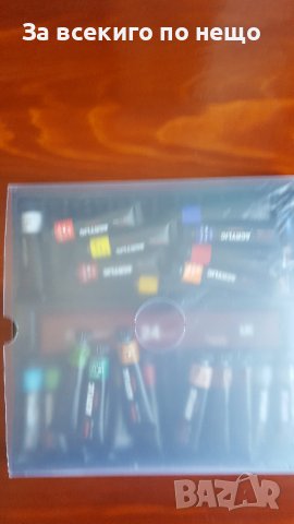 Комплект акрилни бои 24 броя+палитра за рисуване+3 четки, снимка 3 - Други игри - 36822232