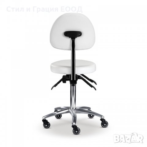Козметичен/фризьорски стол - табуретка с облегалка Rita 53/73 см, снимка 5 - Друго оборудване - 26788037