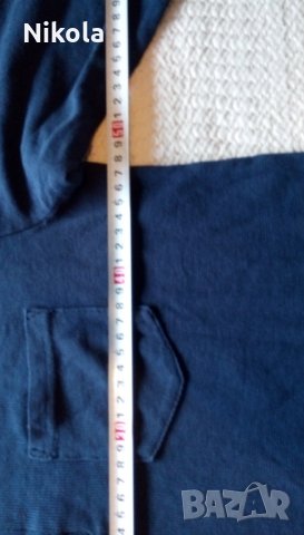 Синя мъжка риза без яка с дълъг ръкав Livergy №48-50, снимка 8 - Ризи - 33569669