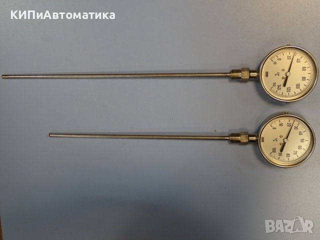 биметален термометър Wika thermometer ф100mm, 0/+100°C, -10/+150°C, L-400-500mm, снимка 2 - Резервни части за машини - 37104512