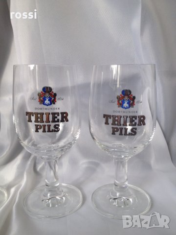 "THIER PILS" нови немски чаши за бира с позлата 0,2 l , снимка 4 - Колекции - 26693227