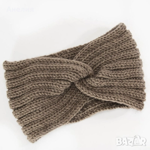 Дамски плетена лента за глава с усукване, снимка 9 - Други - 52657503