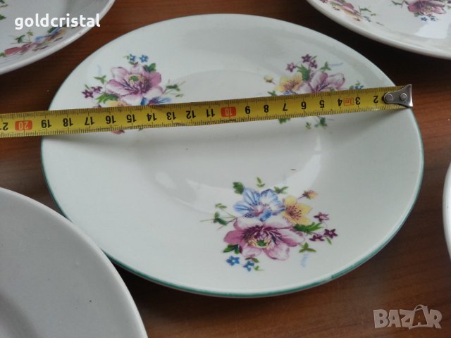 Стар български порцелан чинии , снимка 4 - Антикварни и старинни предмети - 39989755