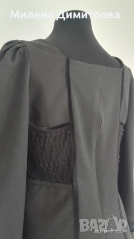 Дамска блуза с буфан ръкав ръчна изработка , снимка 6 - Блузи с дълъг ръкав и пуловери - 52487885