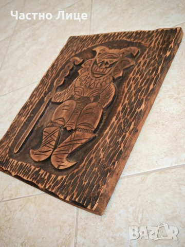 Старинна Тревненска Дърворезба Кукер 1973 г., снимка 4 - Антикварни и старинни предмети - 51797537