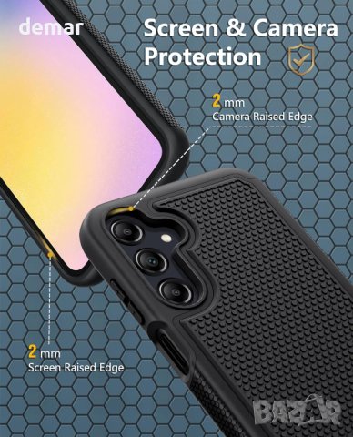 FNTCASE Калъф за телефон Samsung A25 5G, противоударен, черен, снимка 2 - Калъфи, кейсове - 44086938