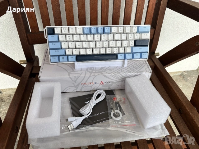 Механична Клавиатура Ajazz x Nacodex NK61 / 60% / Cherry MX Red Switch-ове / Hot swap /