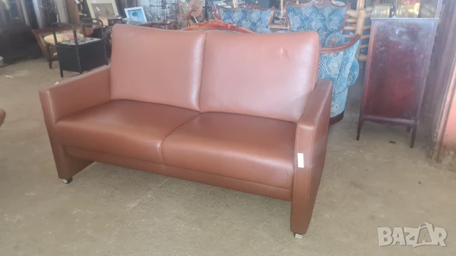 кожен диван двойка внос от Европа, снимка 3 - Дивани и мека мебел - 50770987