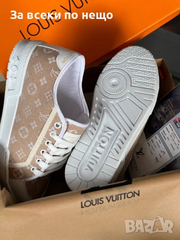 Louis Vuitton Дамски Бежови Маратонки👟Дамски Спортни Обувки Код E1107, снимка 2 - Маратонки - 52658087