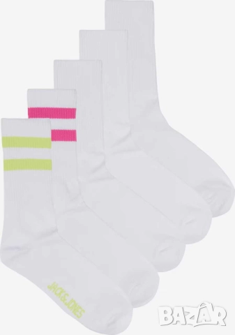 Мъжки чорапи Jack & Jones, 5 чифта, 72% памук, 26% полиестер, 40-46