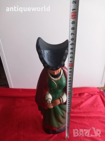 Голяма Дървена Статуя, Фигура МОНАХИНЯ ,Средновековна Дама, снимка 7 - Антикварни и старинни предмети - 52845736