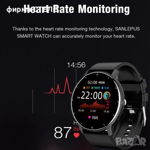 Смарт часовник STELS Z02D, Водоустойчив IP68, 1.28 инчов HD Full touch, снимка 6 - Смарт часовници - 40249299