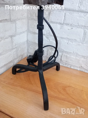 Стара лампа от ковано желязо, снимка 6 - Антикварни и старинни предмети - 52675995