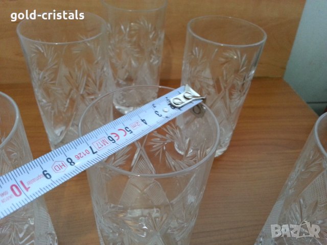 кристални чаши, снимка 3 - Антикварни и старинни предмети - 32502524
