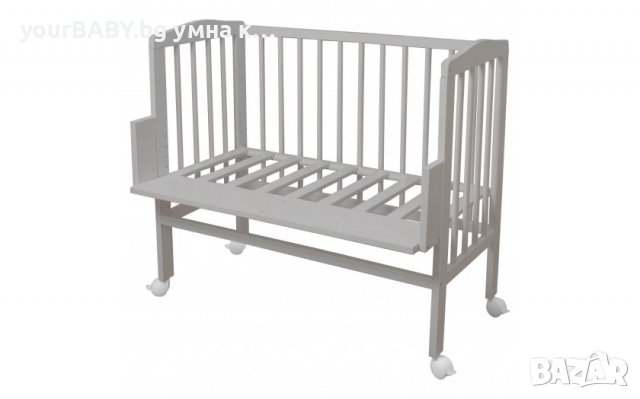 Детско Странично Легло 2в1 тип Next to Me с Матрак и Аксесоари 38 - Цвят Сиво, снимка 9 - Кошарки - 36645641