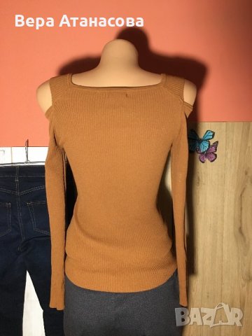 👜🥾Красива блуза от еластична рипсена материя,с размер,13 лв🧡, снимка 2 - Блузи с дълъг ръкав и пуловери - 27878804