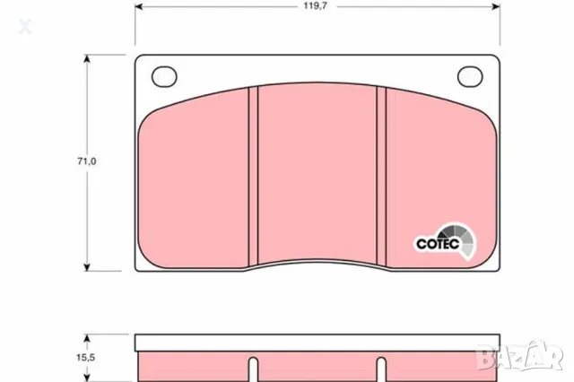 SIMER 366 Накладки предни JAGUAR XJ, DAIMLER 1961-1996 OE JLM1510 OE GBP224 OE C 41307 OE JLM9517 