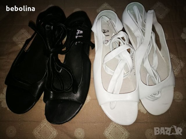 2 броя Сандали Черно и бяло 