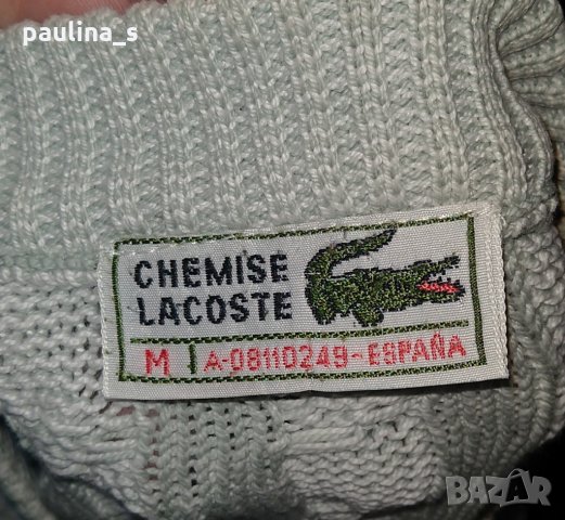 Памучен брандов пуловер, рядка находка"Chemise Lacoste"® / голям размер , снимка 5 - Пуловери - 14594277
