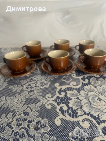 Сервиз за кафе - кафяв
