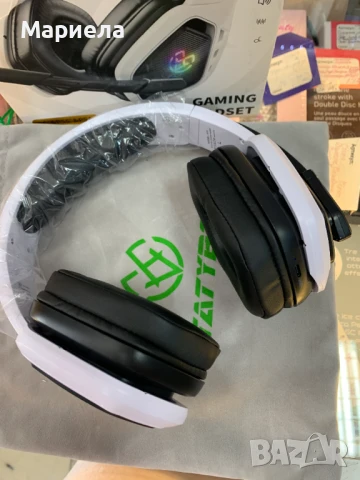 Безжични геймърски слушалки за PC, PS5, PS4, 2.4 Ghz USB и Type-C, снимка 4 - Bluetooth слушалки - 51259143
