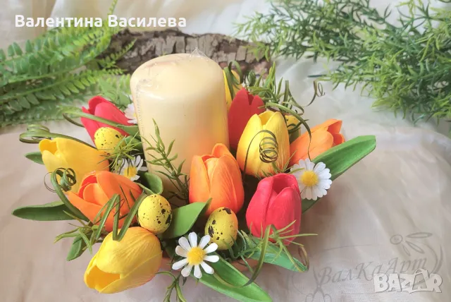 Ръчно изработени декорации и свещници, снимка 3 - Декорация за дома - 50383880