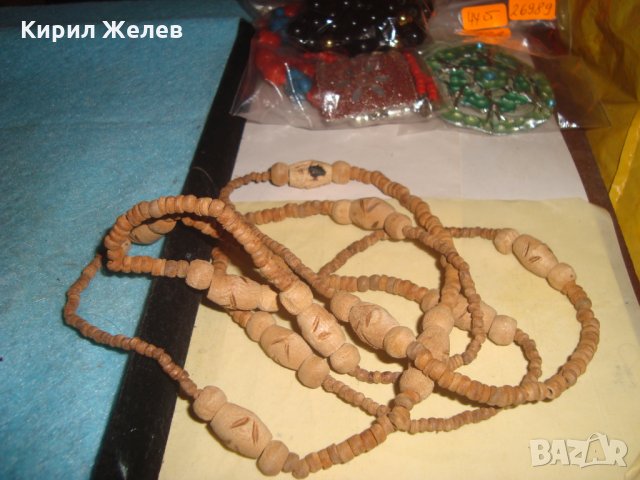 ХЕНД МЕЙД АРТ ОГЪРЛИЦА от ДЪРВЕСИНА ХИПИ СТИЛ ЛЯТНО БИЖУ 26957, снимка 3 - Колиета, медальони, синджири - 35078670