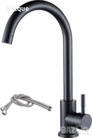 Кухненски въртящ се черен смесител, снимка 4 - Други стоки за дома - 52854062