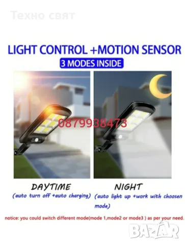 НАМАЛЕНИЕ Соларна 500W LED Лампа IP65 + стойка за монтаж+дистанц, снимка 3 - Соларни лампи - 47708229