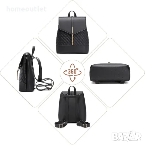 ПРОМОЦИЯ Дамска раница от изкуствена кожа в черно UNISOUL, снимка 5 - Чанти - 49300964