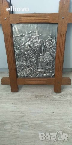 стара немска релефна и гравирана оловно цинкова картина, снимка 2 - Антикварни и старинни предмети - 42934440