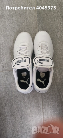PUMA King Top TT Artificial Turf Shoe - White/White, снимка 4 - Футбол - 51991560