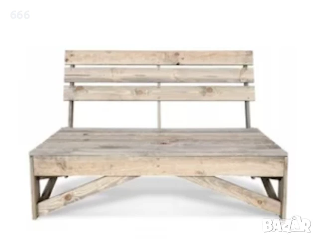 Дървена пейка с облегалка., снимка 2 - Други стоки за дома - 51165336