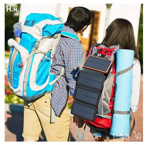 Външна батерия с 4 соларни панела, за таблети, смартфони, снимка 9 - Външни батерии - 49917898