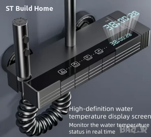 Луксозен Душ Комплект с LED Светлина, снимка 3 - Душове - 50907020
