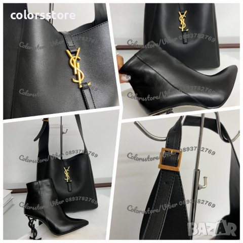 Луксозна Черна чанта/реплика YSL  код IM93J, снимка 1 - Чанти - 41021113