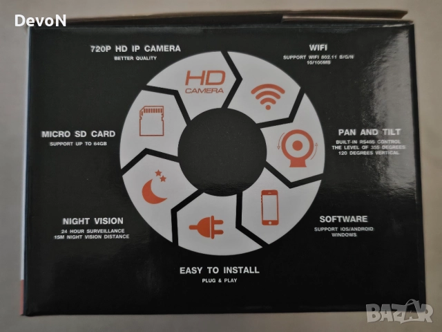 Wi Fi Smart Camera - Камера за видеонаблюдение, снимка 7 - IP камери - 52672705