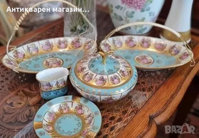 Karlsbader - Прекрасен ,античен комплект от пет части , снимка 4 - Сервизи - 49983027