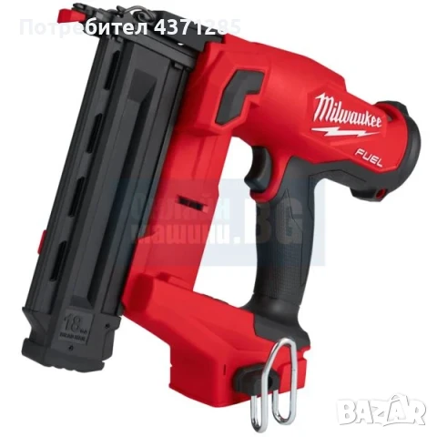 Акумулаторен такер Milwaukee M18FN18GS-0X, 18 V, 0°, 25 - 64 мм, без батерия и зарядно, снимка 2 - Други инструменти - 51411597