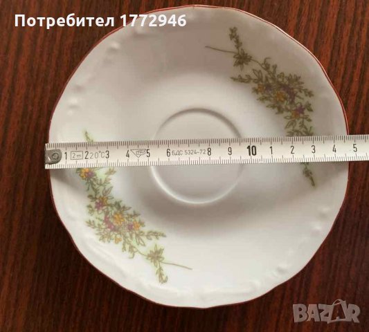 Сервиз за чай с 2 чаши български порцелан Изида, снимка 12 - Антикварни и старинни предмети - 33187102