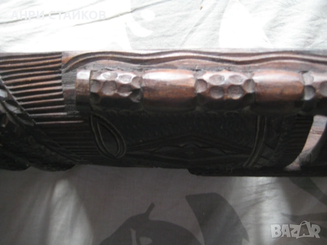 Продавам ръчно изработена черна маска от дърво, снимка 12 - Антикварни и старинни предмети - 53432294