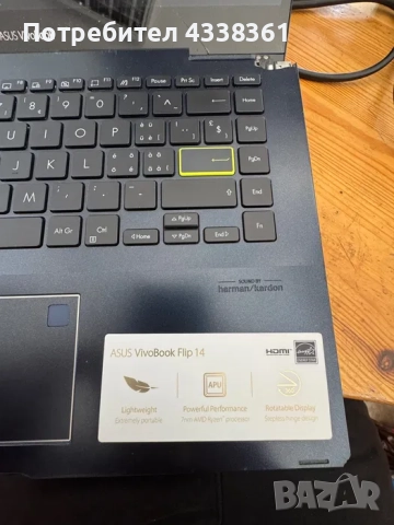 Asus Vivobook Flip 14 За части или ремонт, снимка 2 - Лаптопи за работа - 51963513